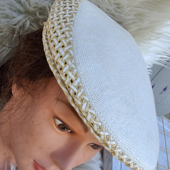 Henschel Unisex‎ l vintage cvented straw cabbie hat L - Picture 6 of 10